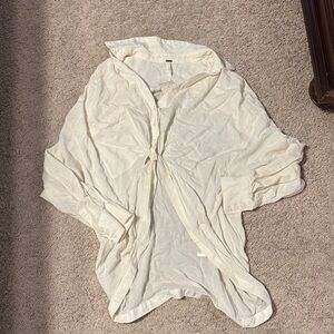 Free People Off-White Textured Blouse